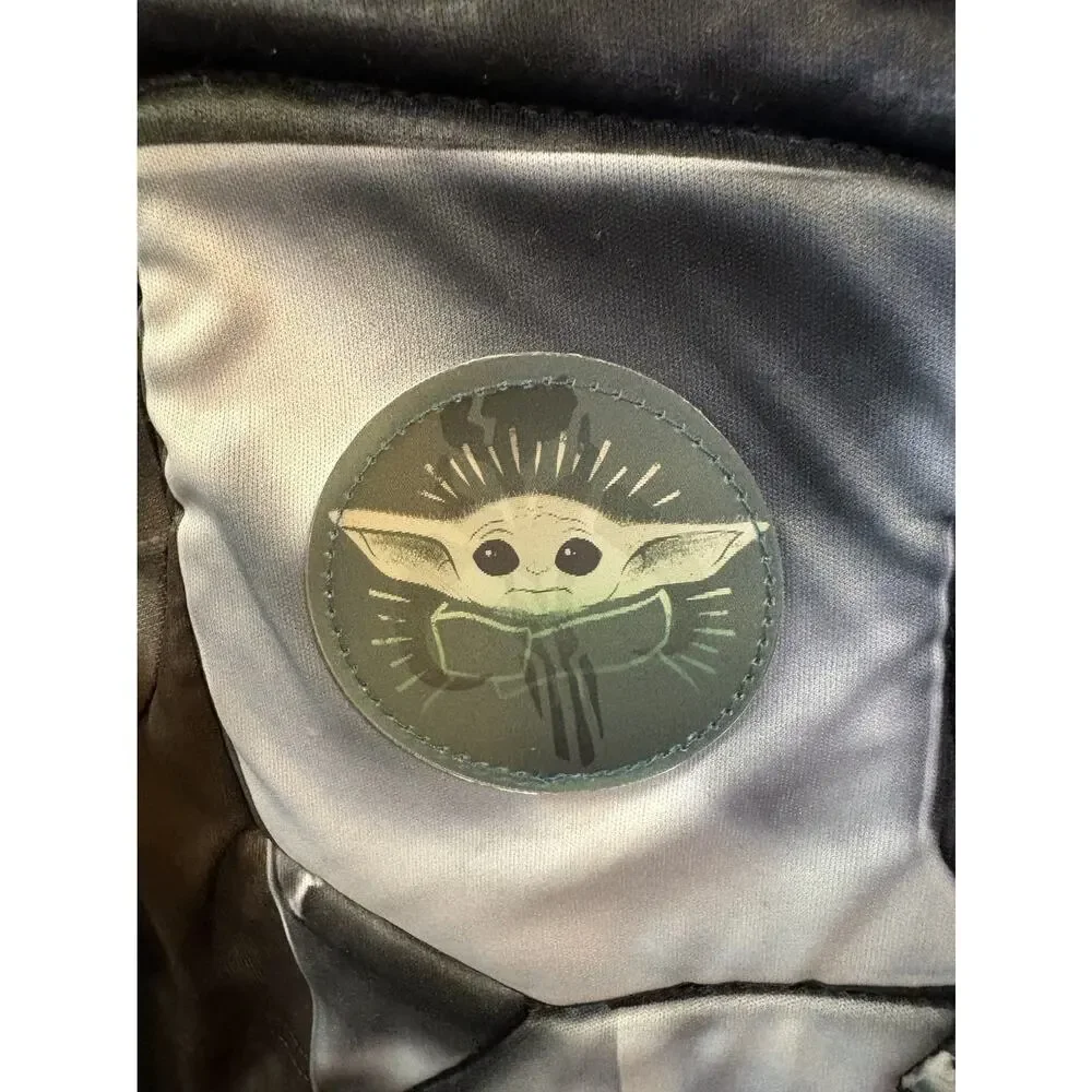 Star Wars Mandalorian Grogu Baby Yoda Kids Costume Jumpsuit Cape Medium 8-10